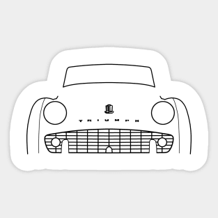 Triumph TR3 classic car outline graphic (black) Sticker